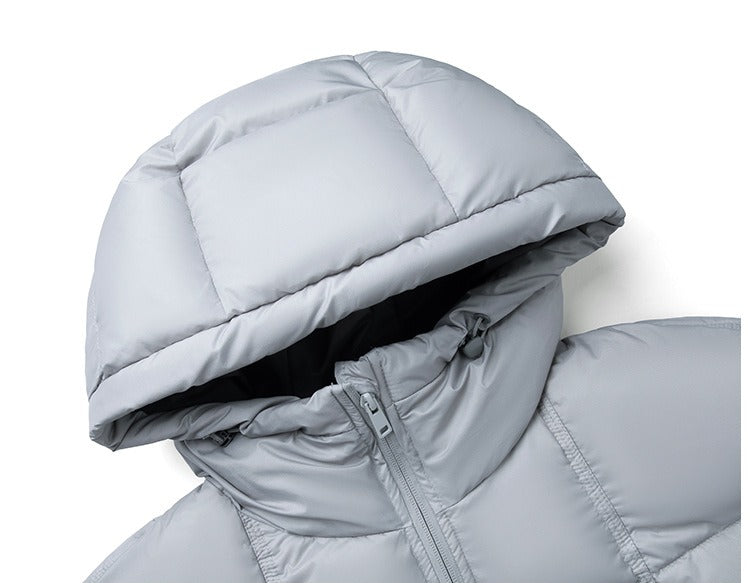 Close-up of the puffer jacket lining and quilted padding