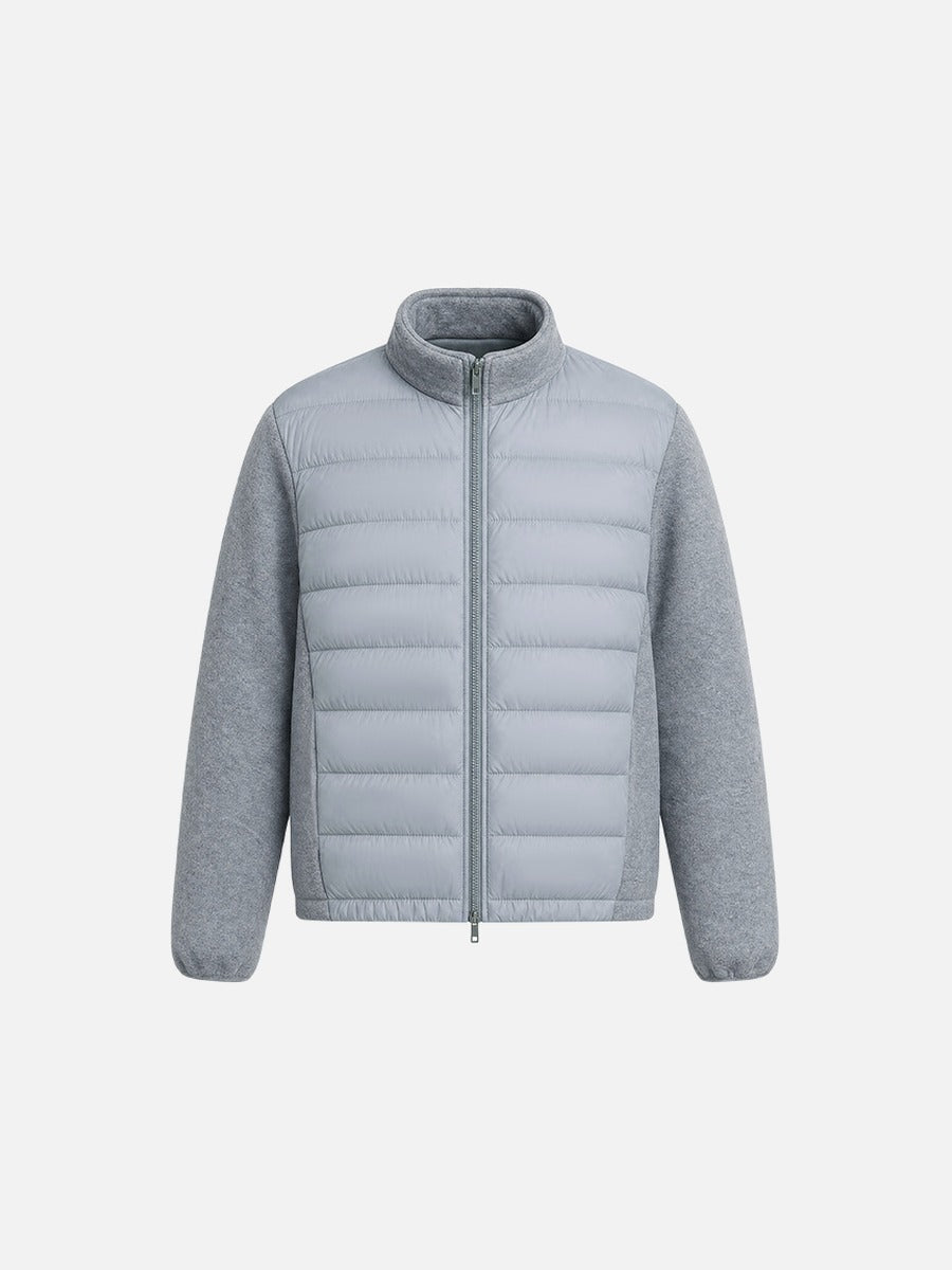 Men's fleece jacket with padded construction for cooler days