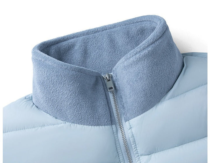 Warm padded fleece outerwear jacket for men