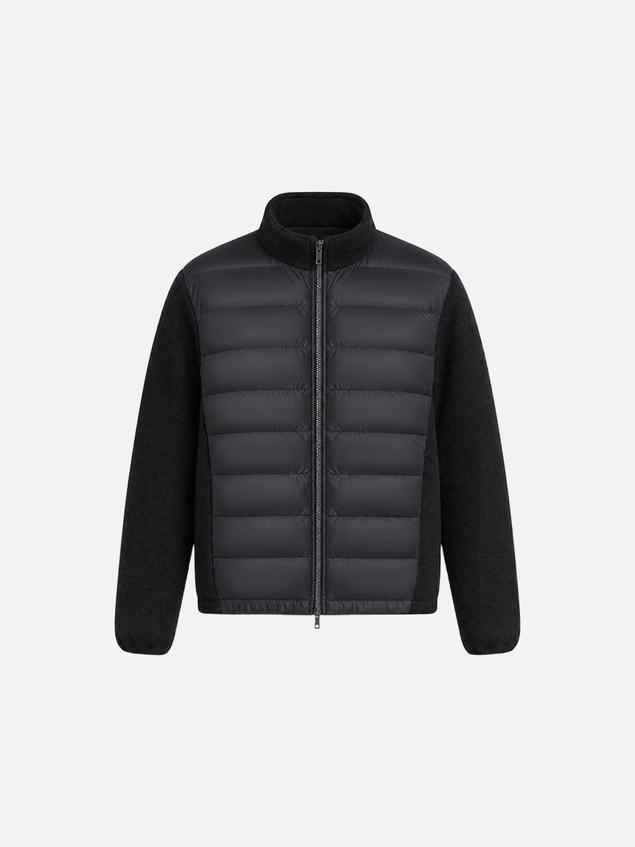 Men's Padded Fleece Stand Collar Jacket
