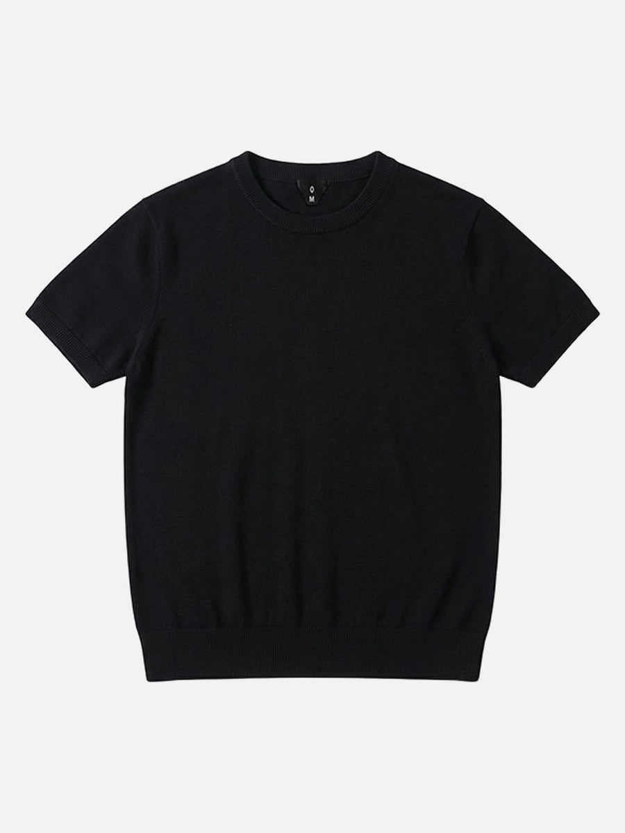 Men's Ribbed Crew Neck T Shirt Relaxed Fit