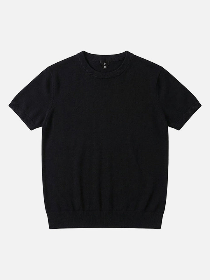 Men's Ribbed Crew Neck T Shirt Relaxed Fit