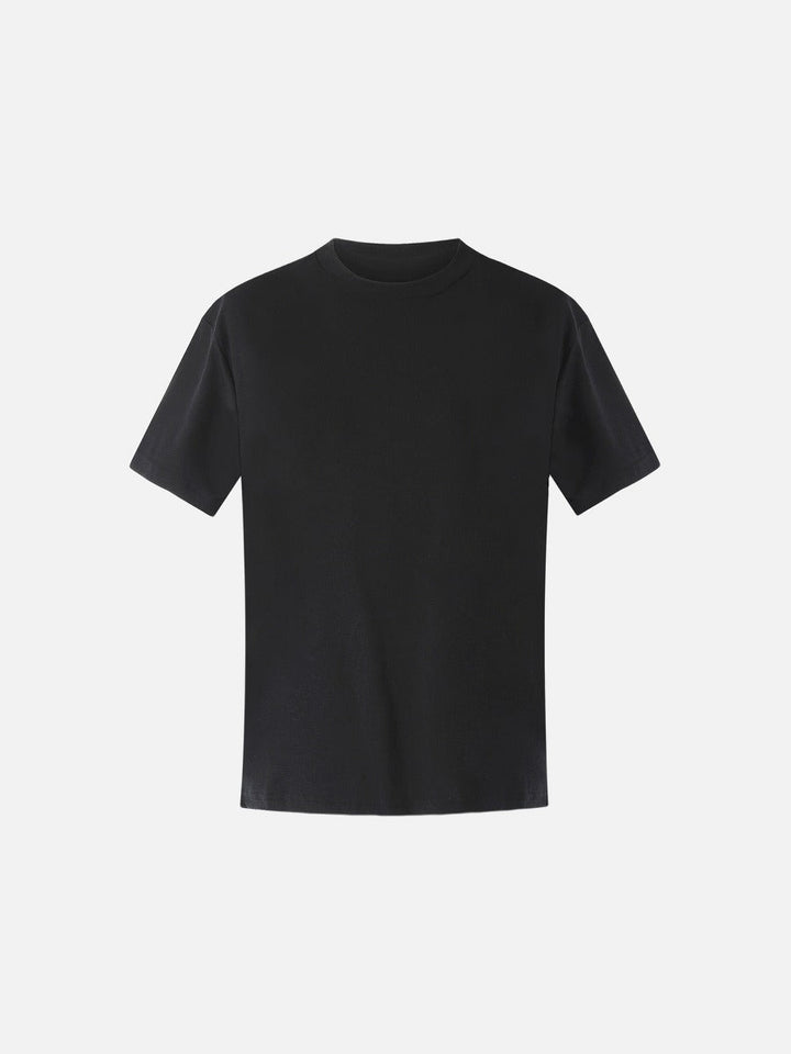 Men's black regular fit lyocell blend T-shirt front view