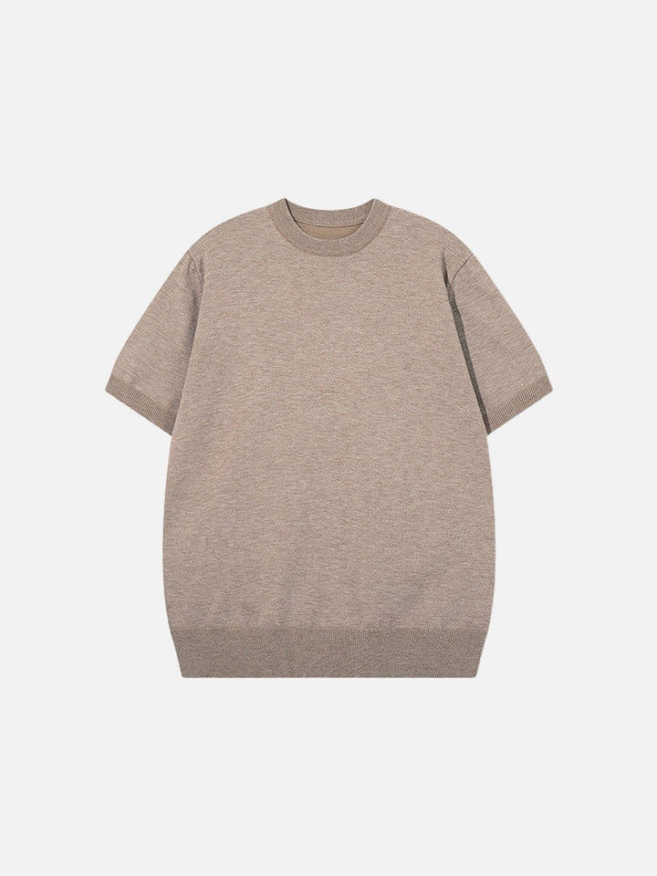 Men's Crew Neck Knit Top Olive Green