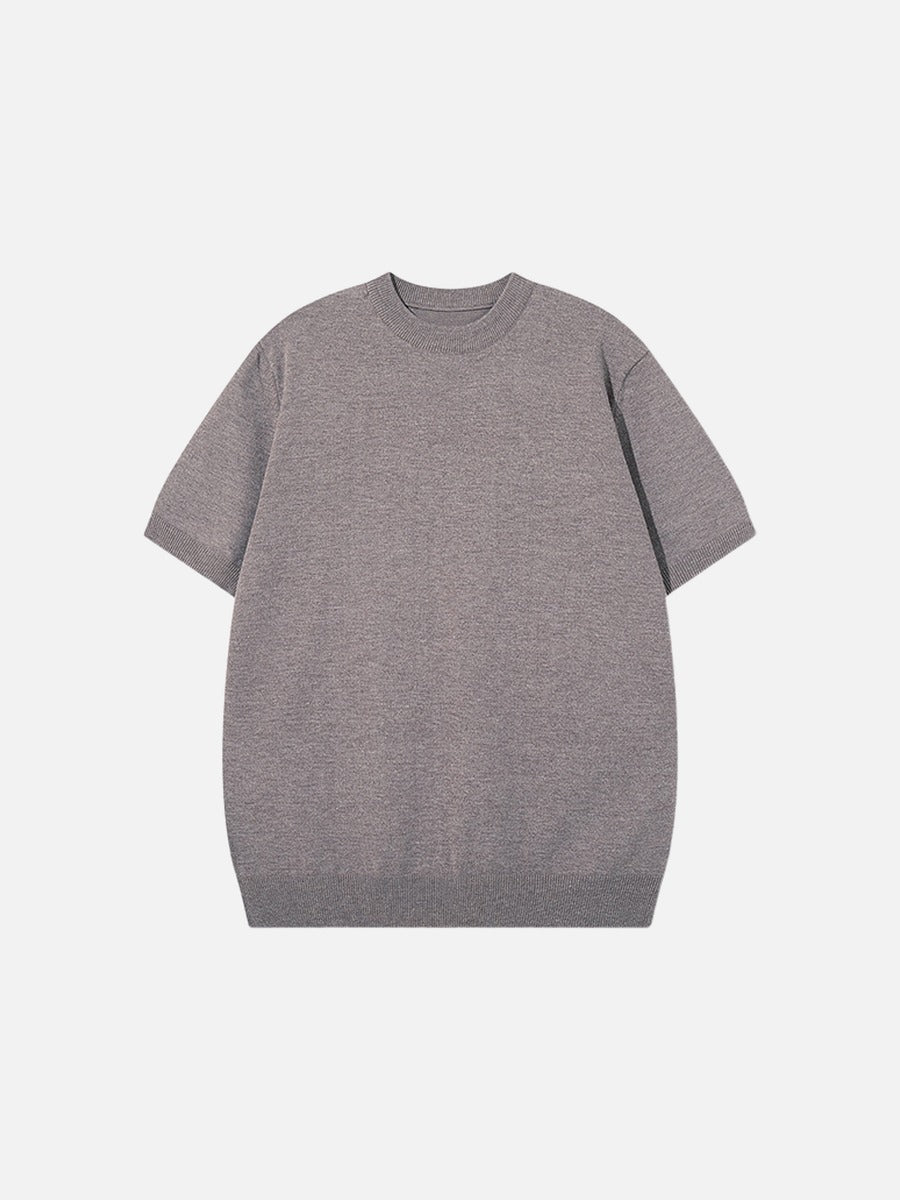 Men's Crew Neck Knit Top Olive Green