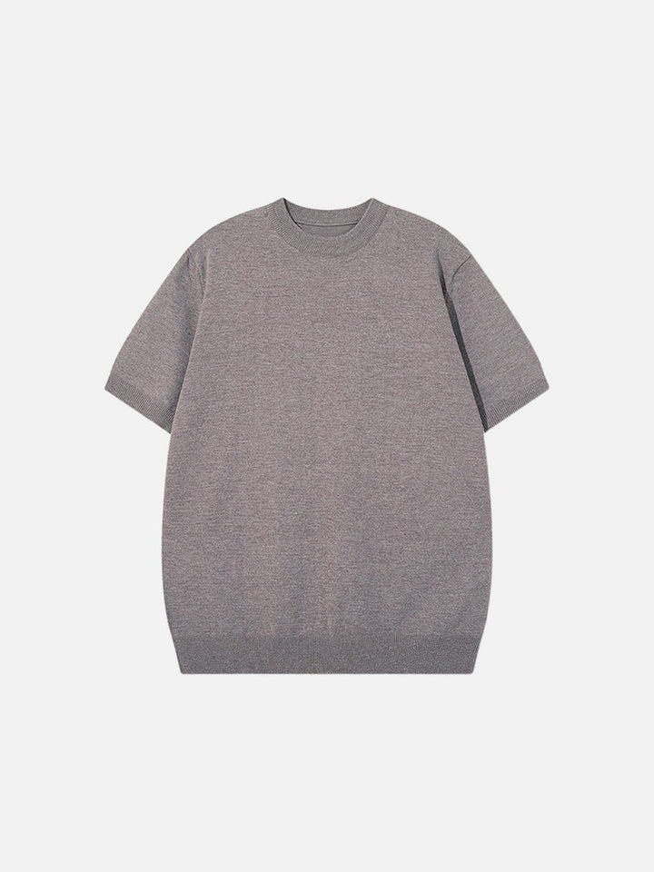 Men's Crew Neck Knit Top Olive Green