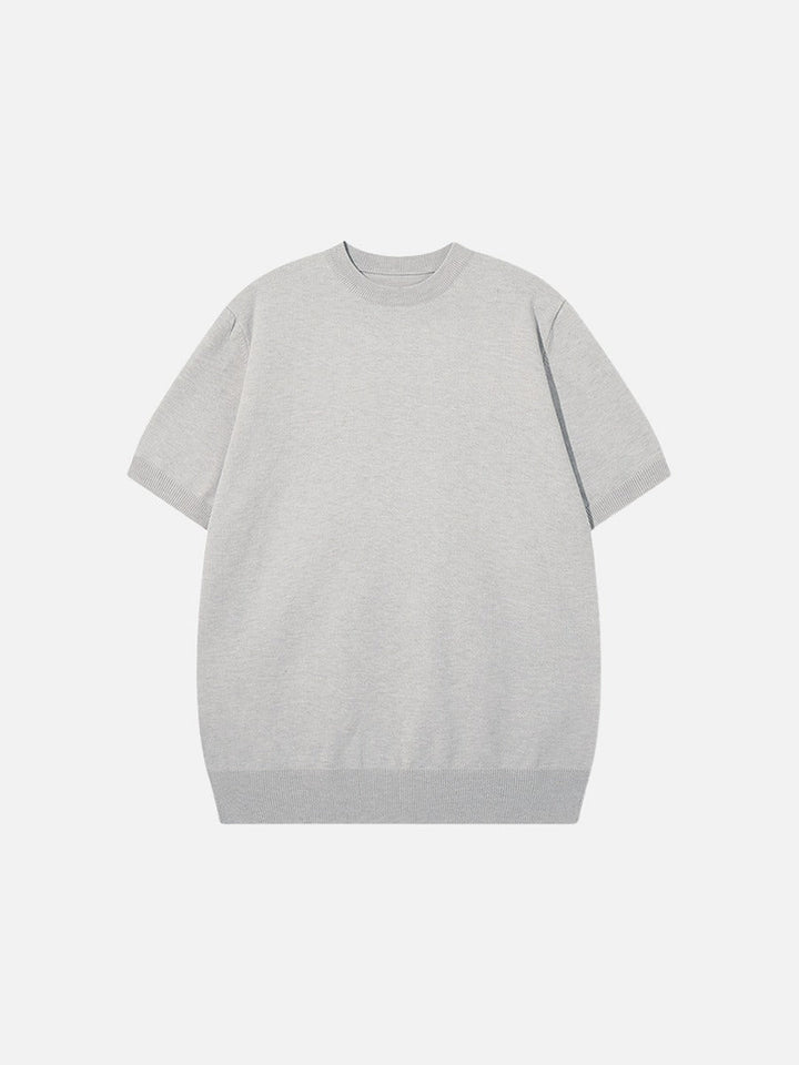 Men's Crew Neck Knit Top Olive Green