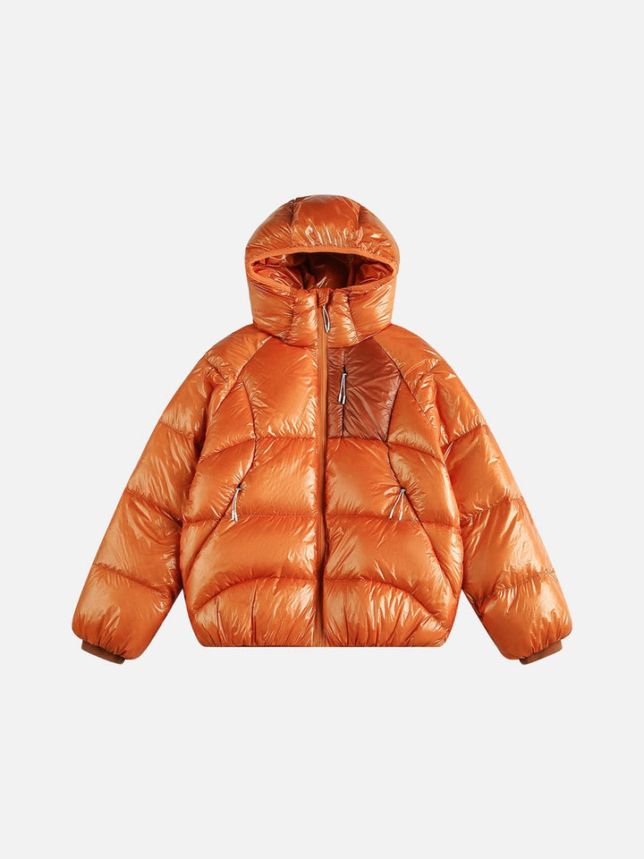 Men's Deep Purple Hooded Puffer Jacket