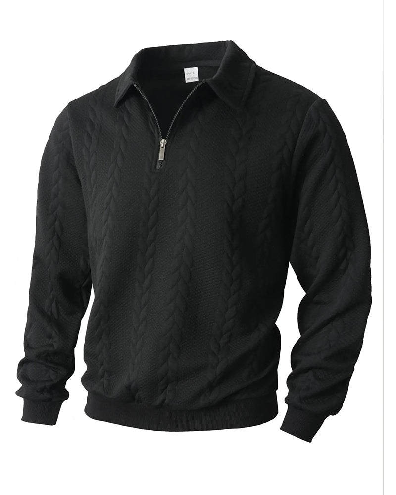 Detail of the cuff and cotton-blend fabric on the men's hoodie
