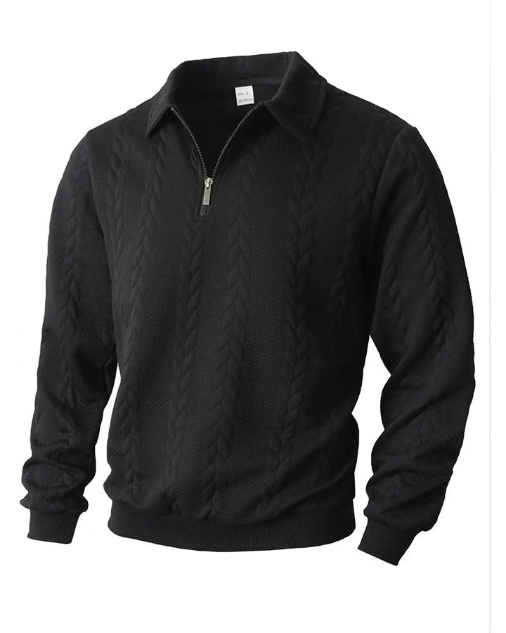 Detail of the cuff and cotton-blend fabric on the men's hoodie