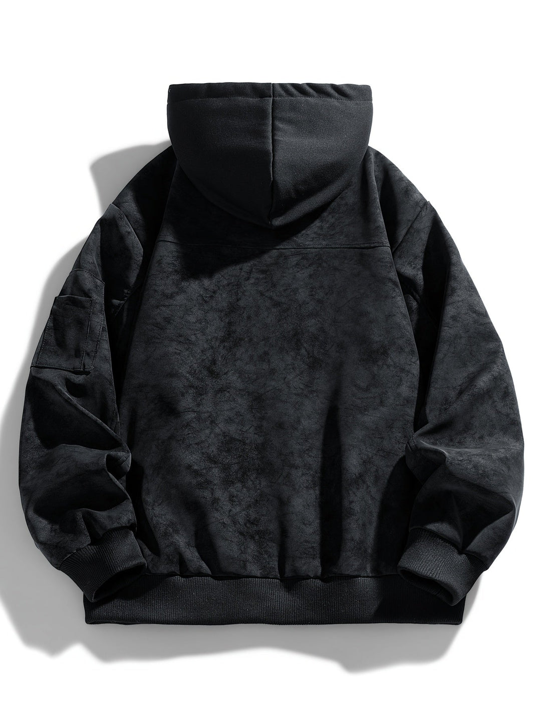 Men's hooded jacket with full zip fastening