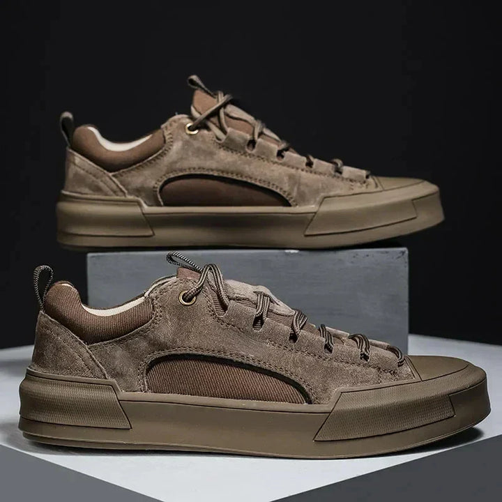 Men's Canvas Lace-Up Low-Top Sneakers