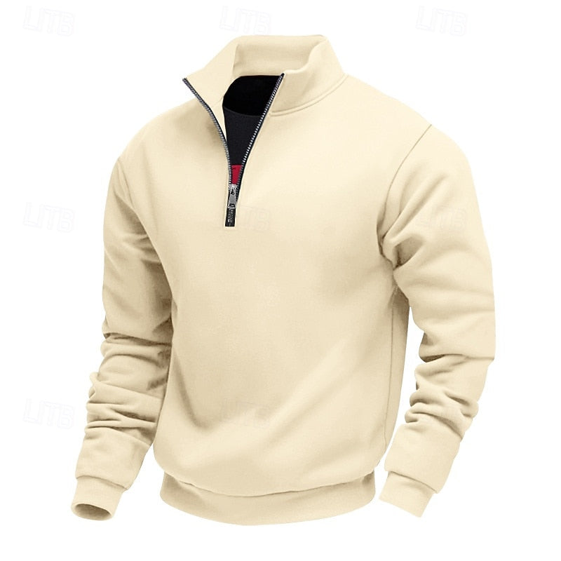 Back view of the men's jumper with a clean, simple finish