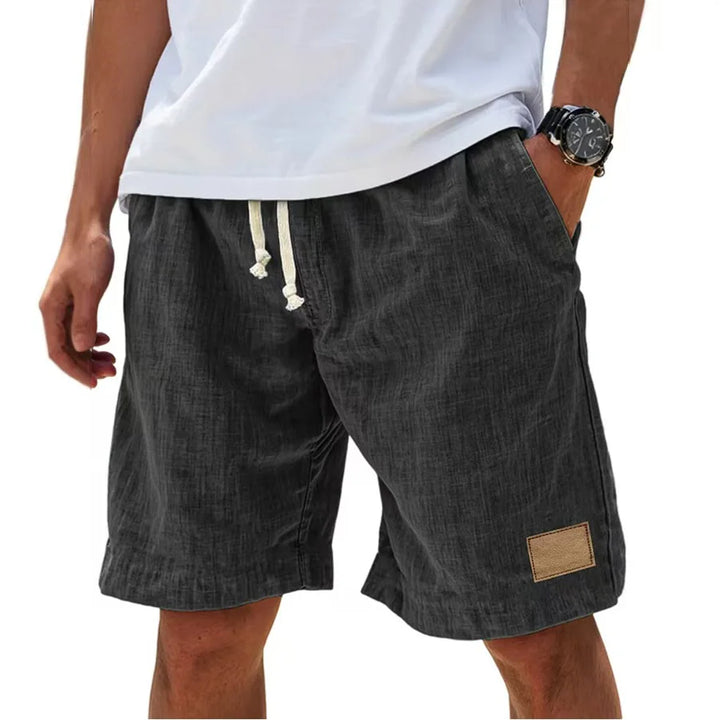 Men's Casual Linen Drawstring Sweat Shorts