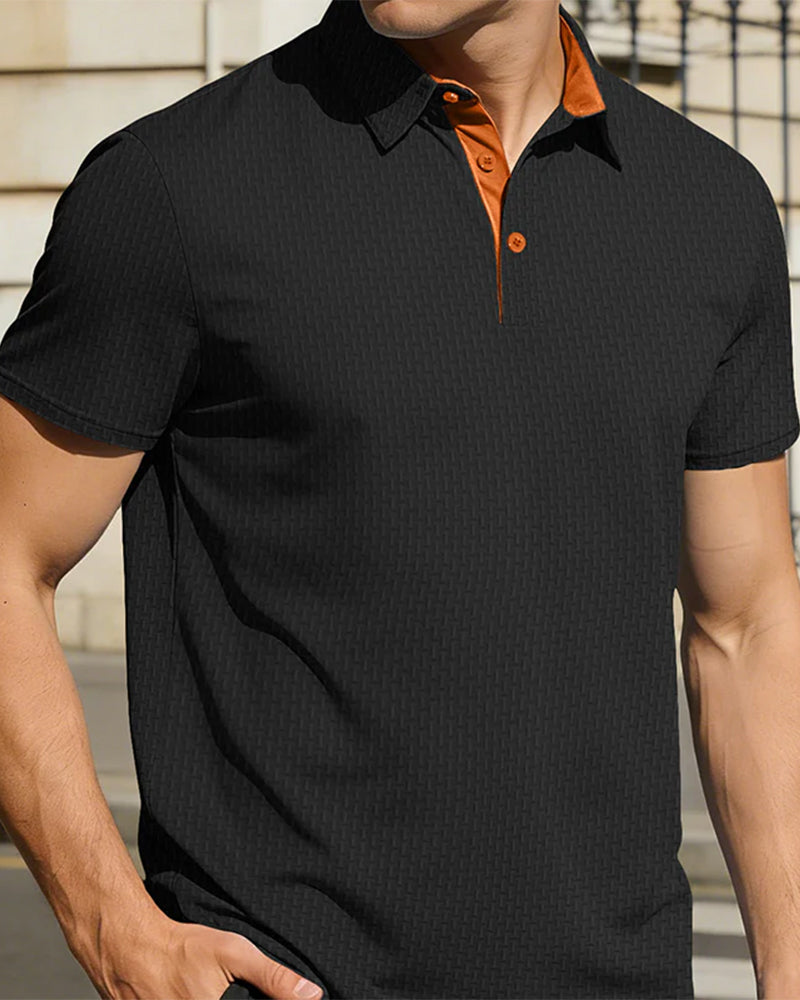 Men's plain polo shirt styled for casual everyday wear