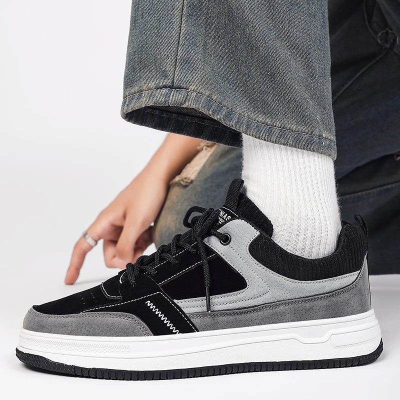 Men's Patchwork Low-Top Sneakers Casual Shoes