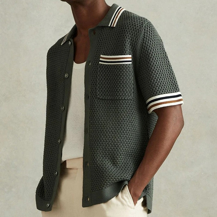 Textured Retro Knit Shirt