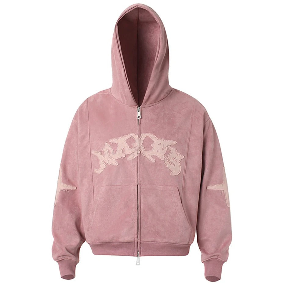 Men's Zip Up Hooded Jacket Vintage Wash