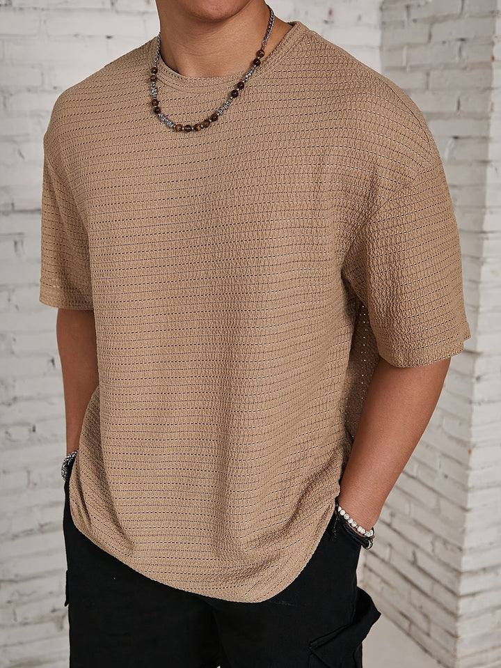 Men's Waffle Shirt Relaxed Fit Casual