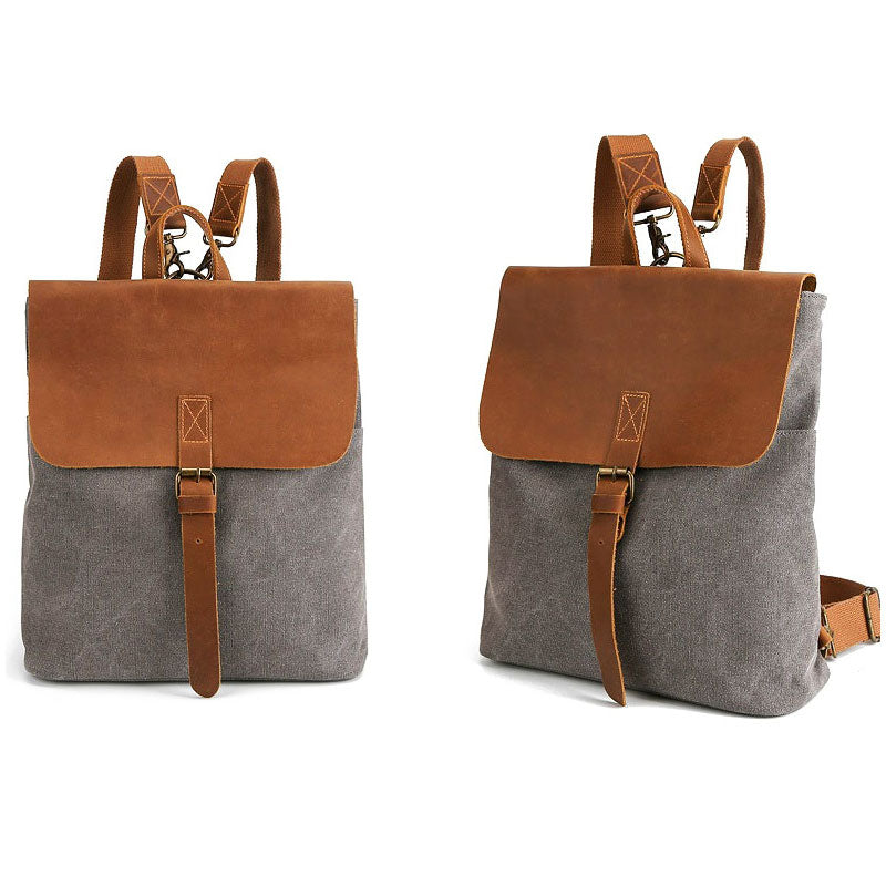 Vintage Canvas Square Backpack