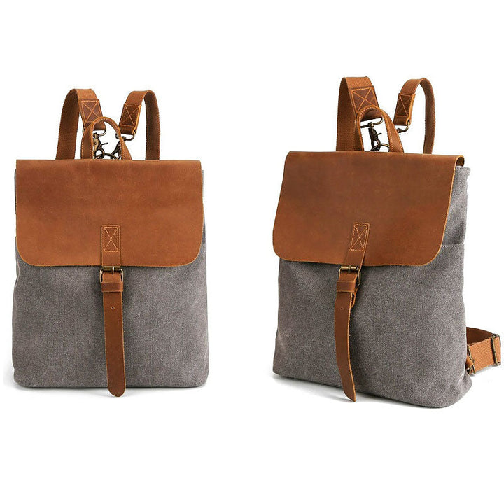 Vintage Canvas Square Backpack