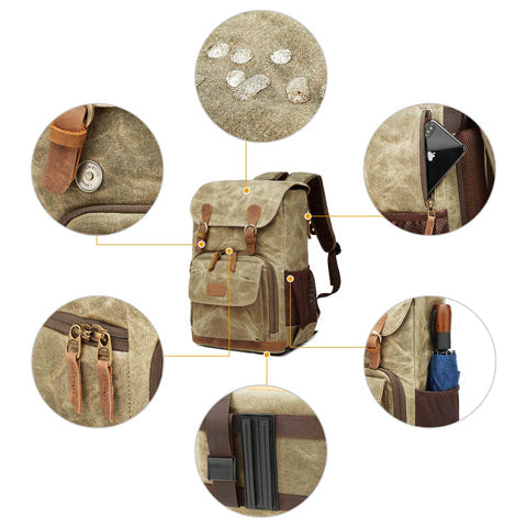 Canvas Vintage Camera Backpack