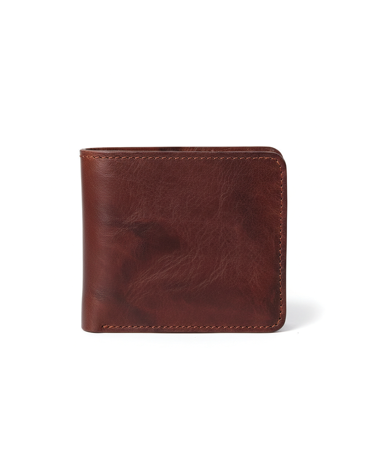 Bi-Fold Cowhide Leather Wallet