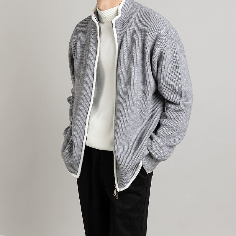 Men's Open Front Long Sleeve Cardigan