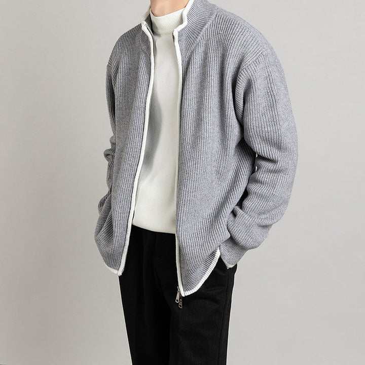 Men's Open Front Long Sleeve Cardigan