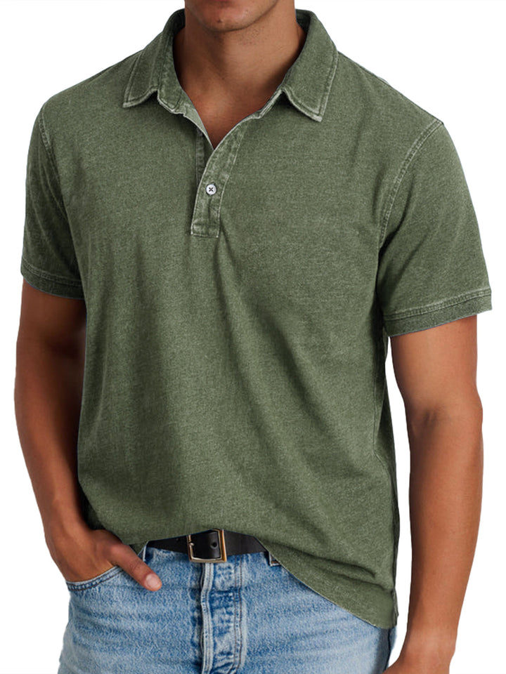 Classic Men’s Polo Shirt Slim Fit Cotton Tee