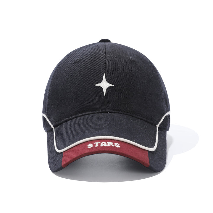 Rear view of men's baseball cap with adjustable fastening