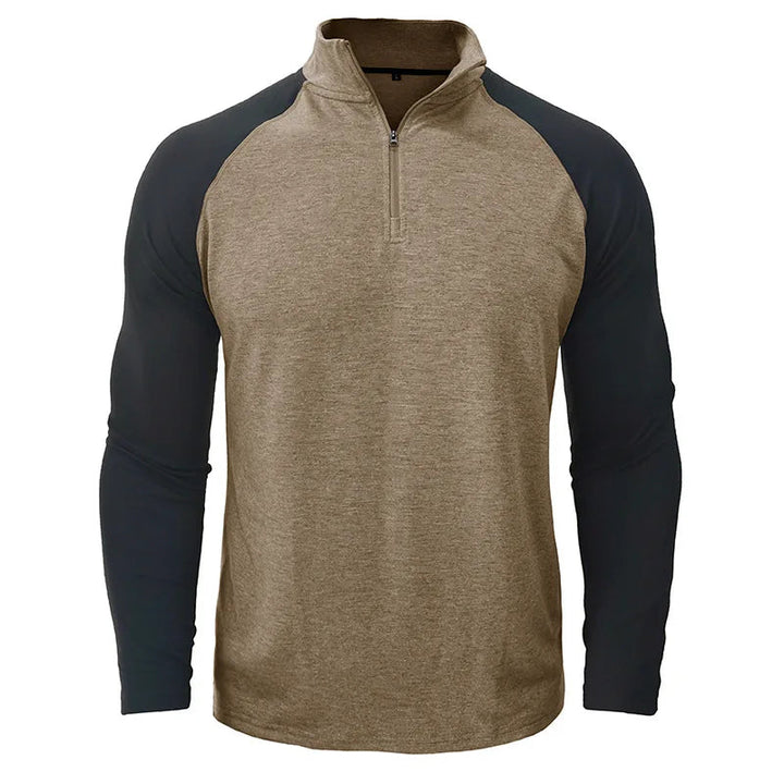 Men's Color Block Stretch Quarter Zip Pullover