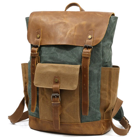 Canvas Vintage Style Backpack Mens
