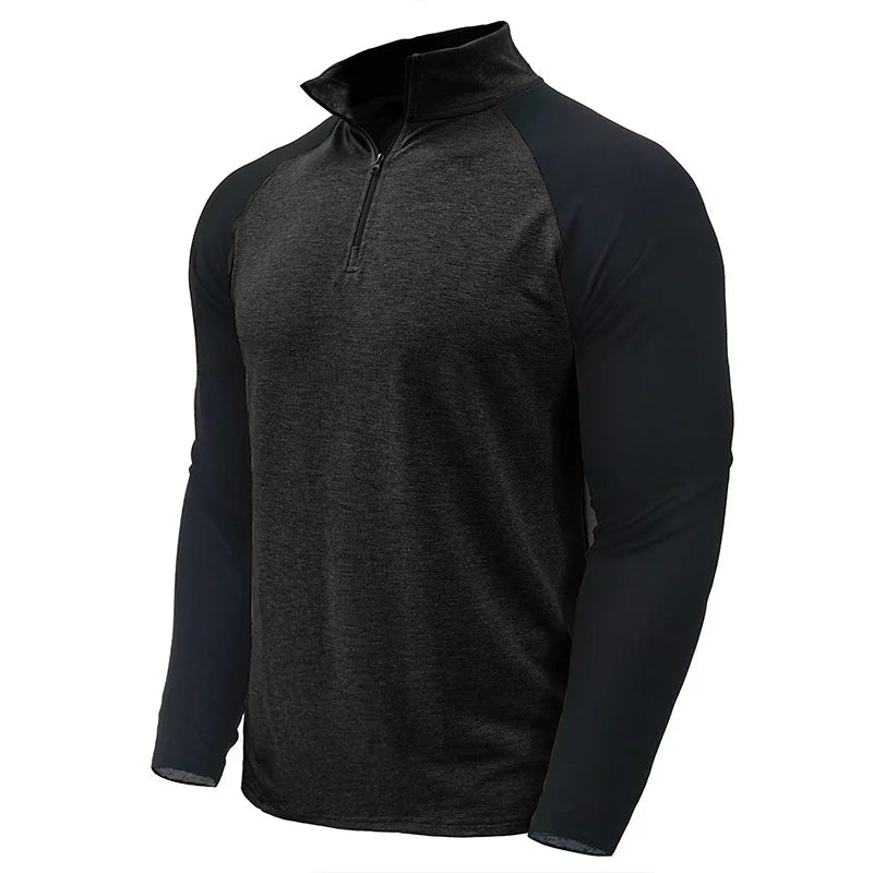 Men's Color Block Stretch Quarter Zip Pullover