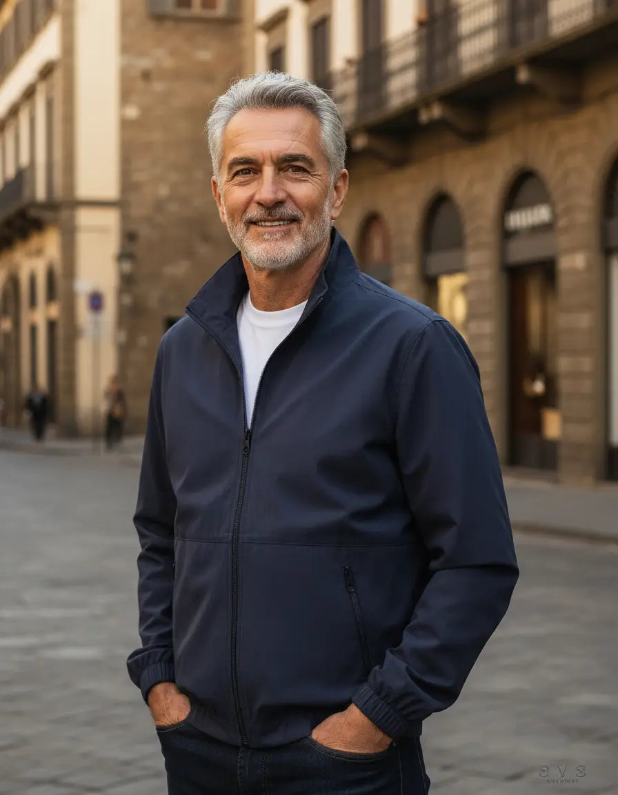 Men's jacket suitable for warm days and cool evenings