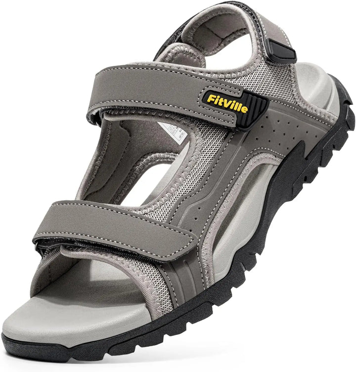 Men's Wide Toe Box Walking Sandals Synthetic Leather