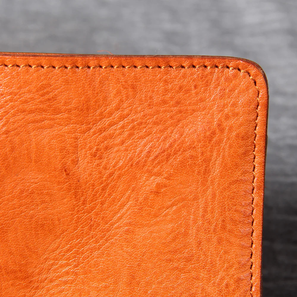 Bi-Fold Cowhide Leather Wallet