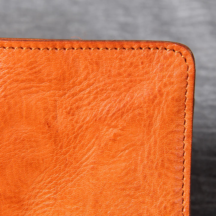 Bi-Fold Cowhide Leather Wallet