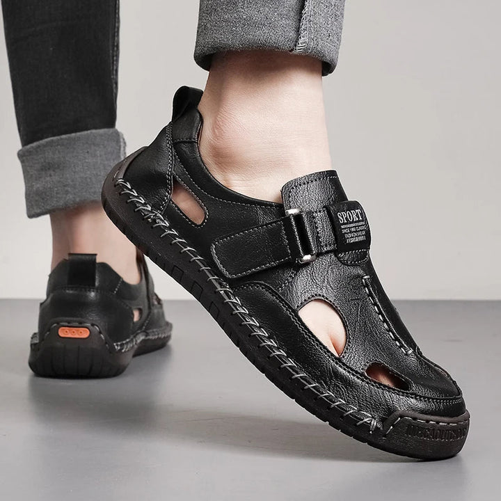 Rear view of a men's cushioned loafer