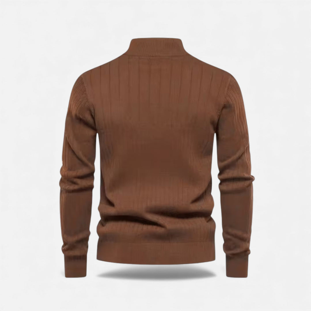 Men's longline cardigan highlighting its versatile everyday design