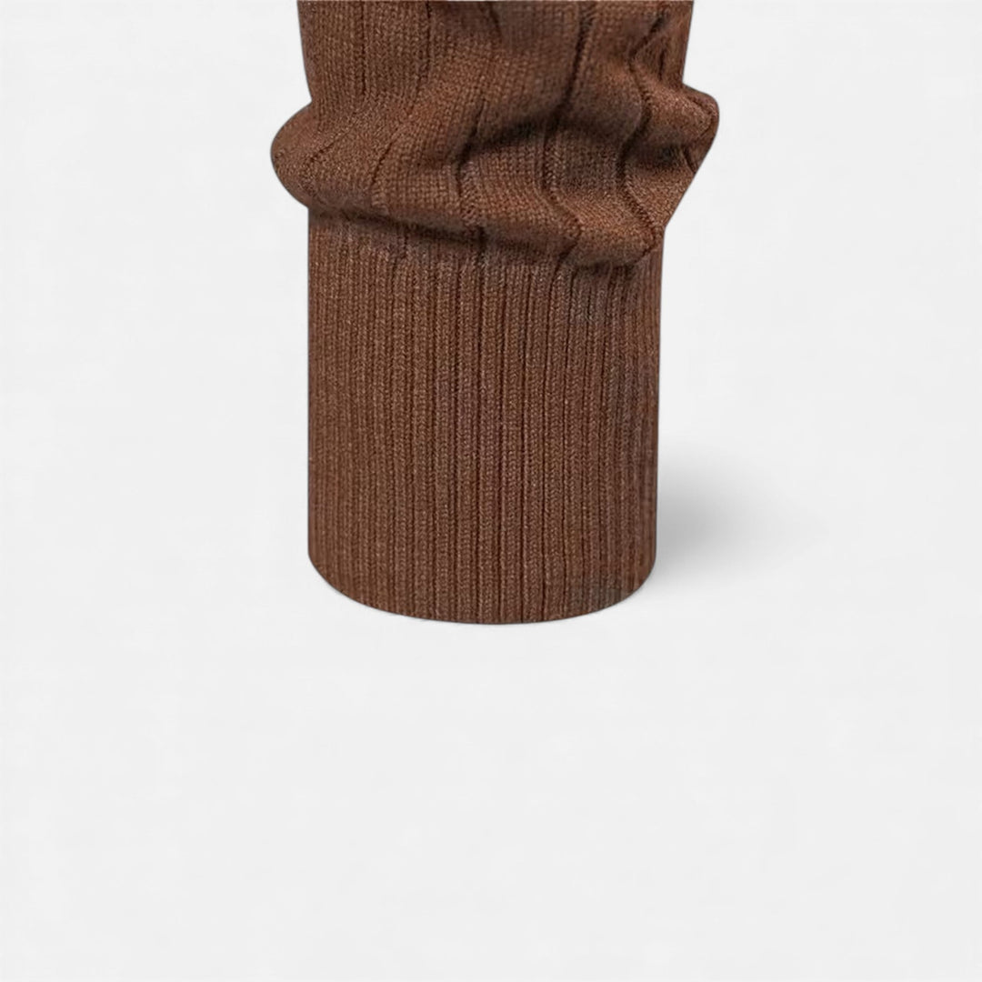 Full-length view of the men's zip-up cardigan