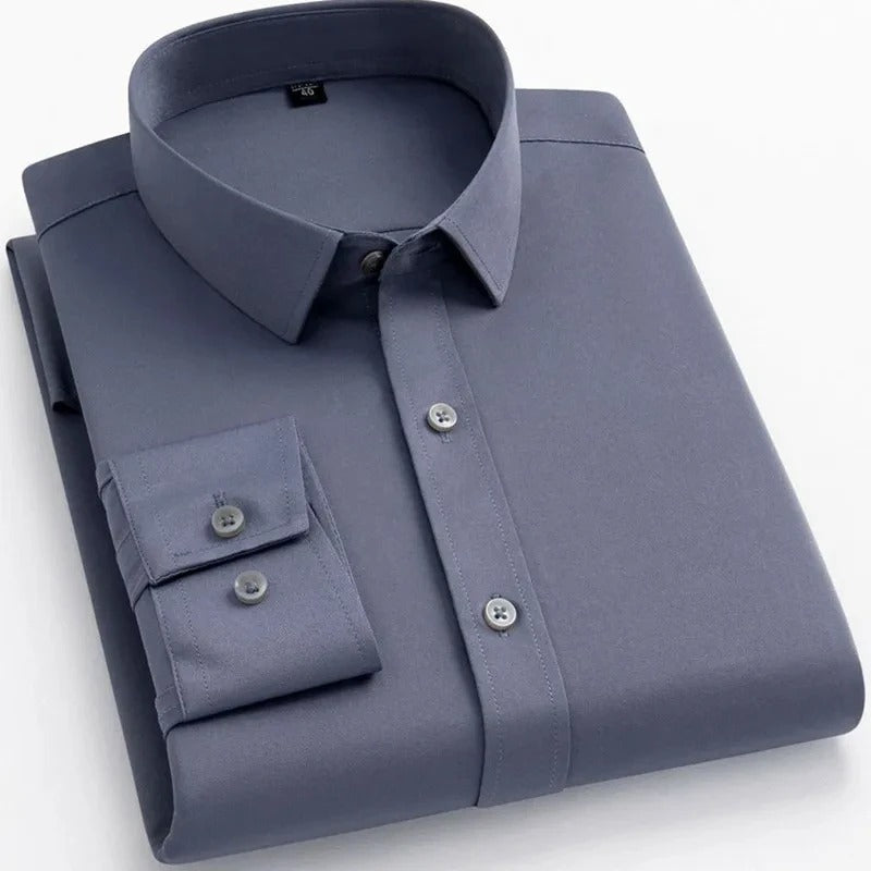 Modern Solid Color Dress Shirt