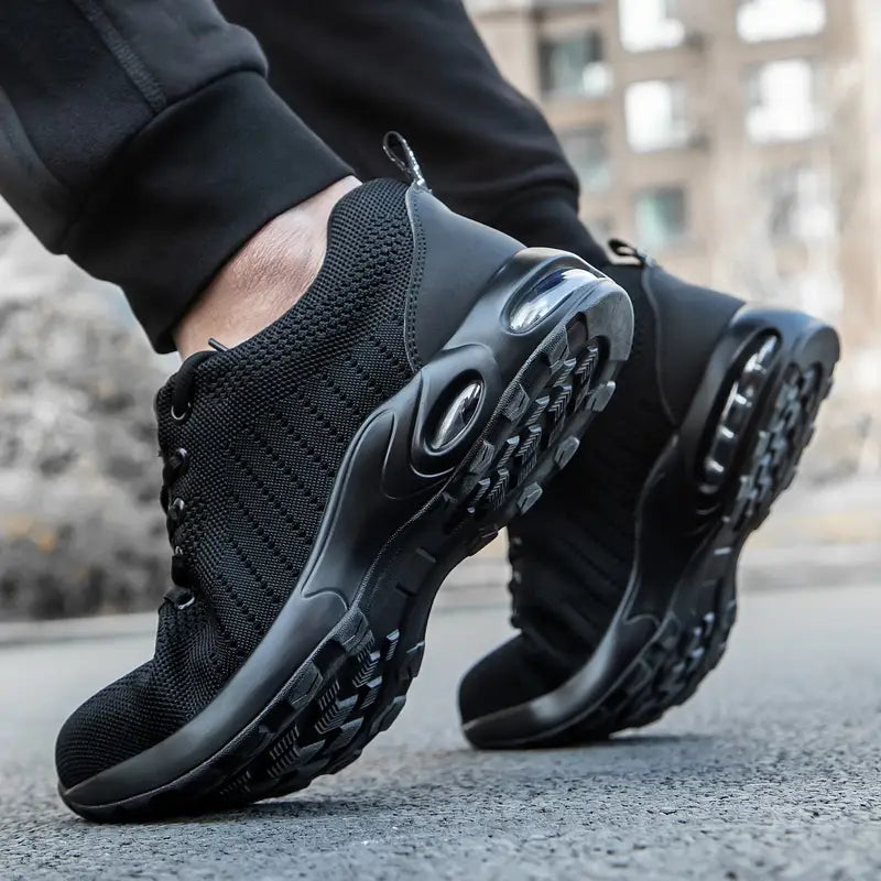 Men's lightweight safety shoes with durable non-slip outsole detail