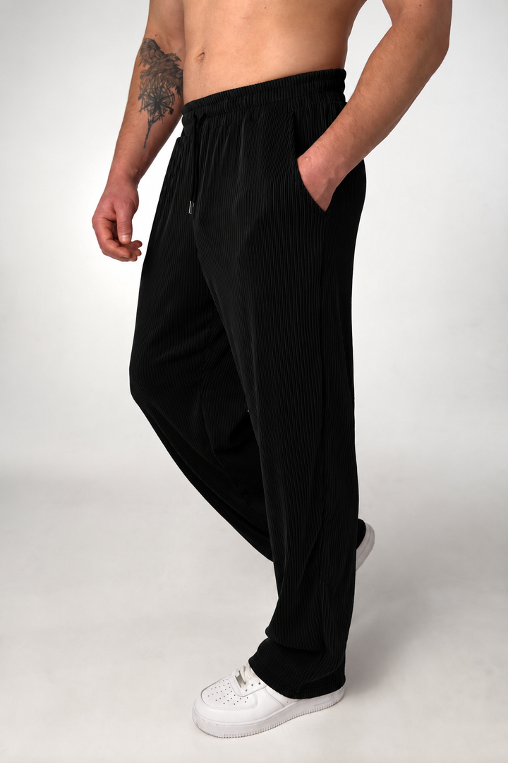 Men's Straight-Leg Striped Trousers