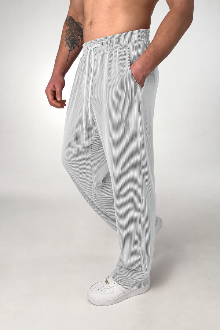 Men's Straight-Leg Striped Trousers