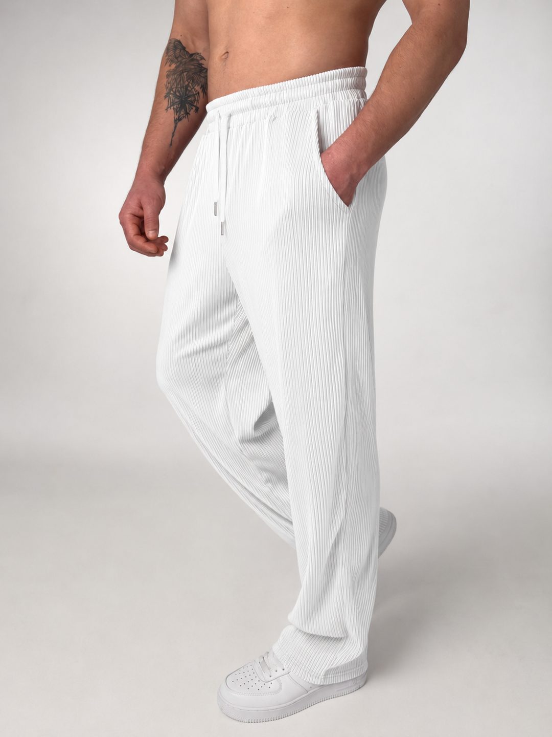 Men's Straight-Leg Striped Trousers