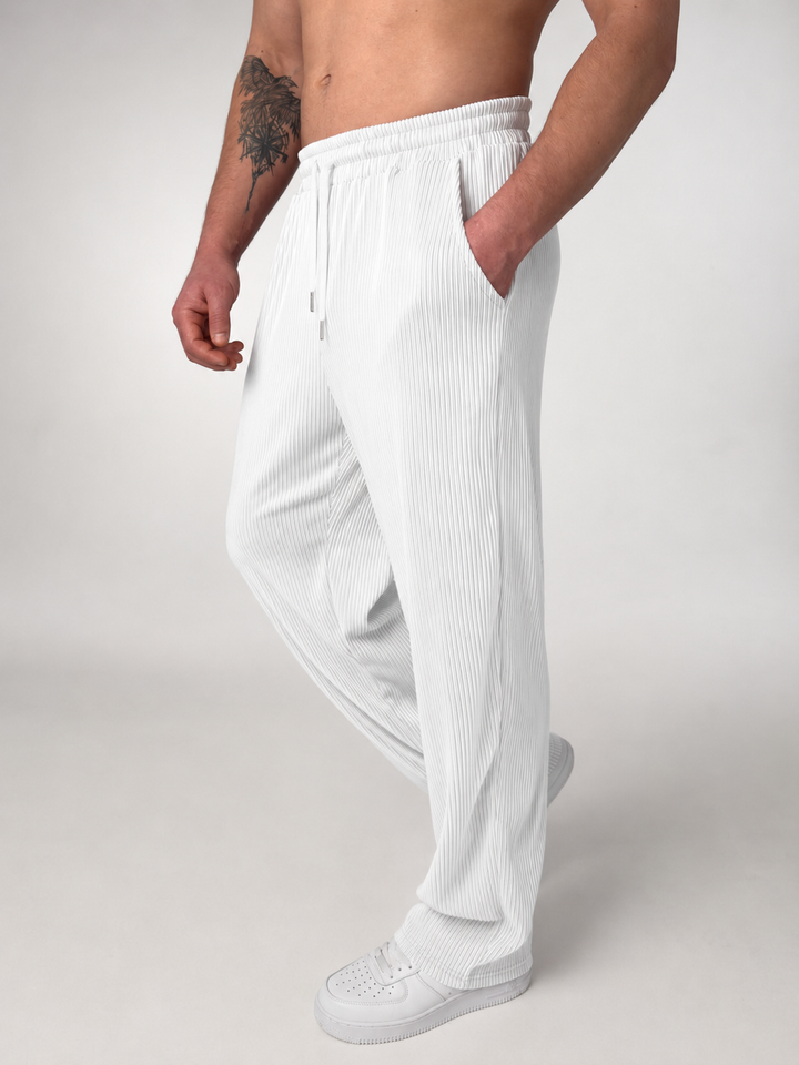 Men's Straight-Leg Striped Trousers