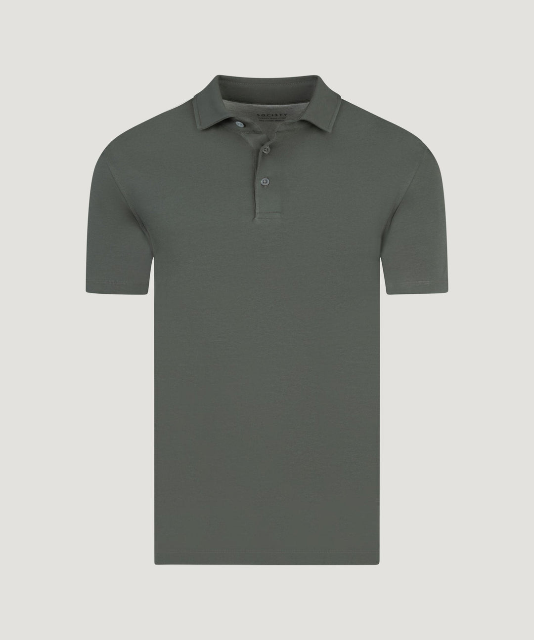 Men's polo shirt with short sleeves and classic collar back view