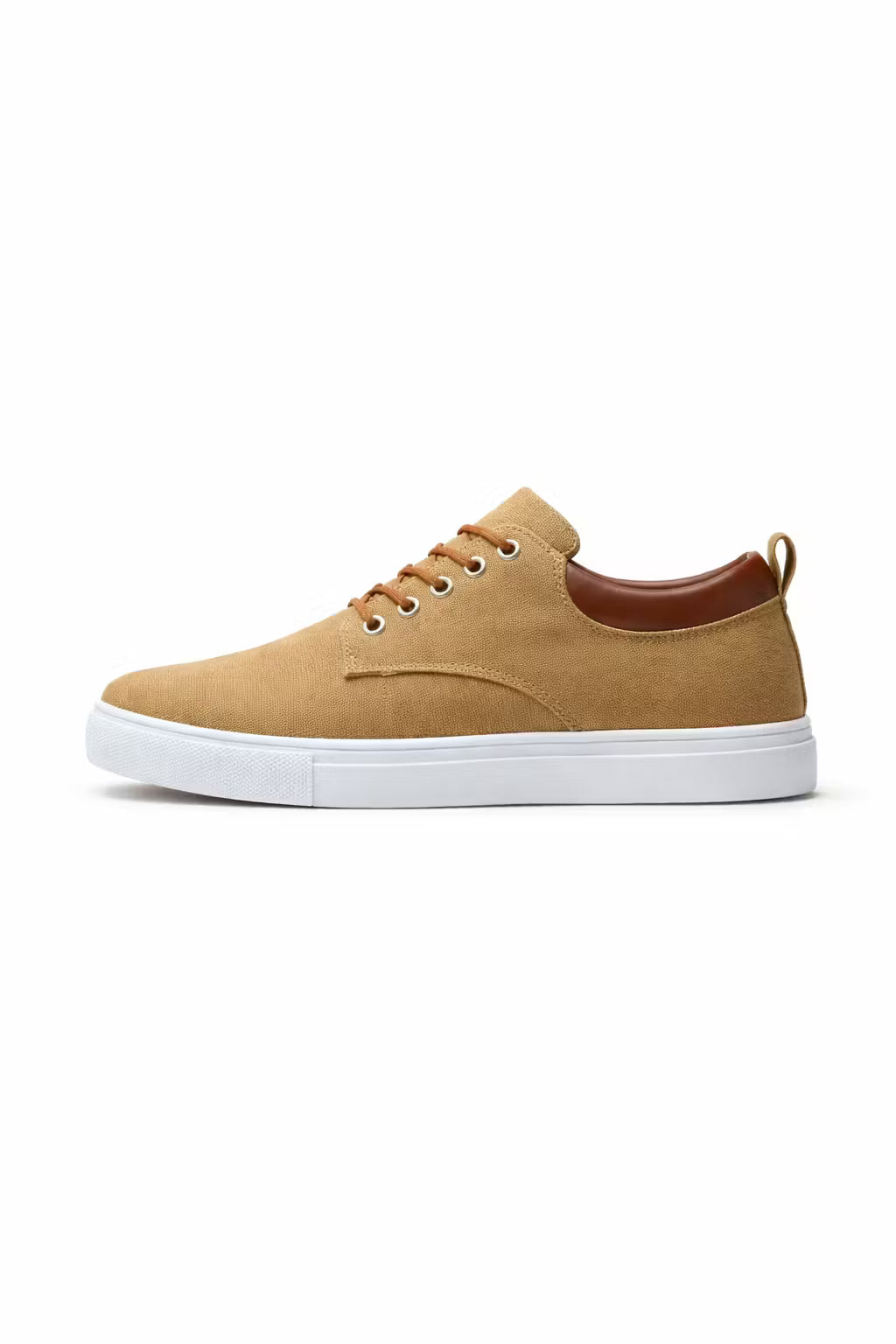 Men's casual trainers showing the low-top ankle design