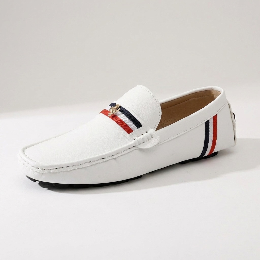 Men's Striped Slip On Loafers Smart Casual